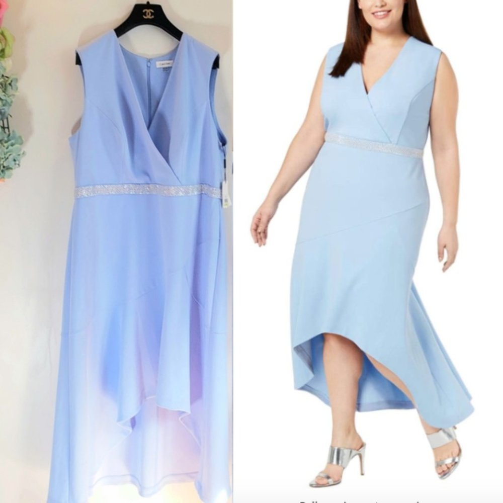 CALVIN KLEIN New Periwinkle Blue Plus Size Dress - Picture 14 of 15
